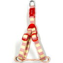 ○神戸工房 トロットハーネス(胴回り22~32cm) ボーダー レッド (ペット/犬/猫/ネコ/お出掛け/お散歩/胴輪/超小型犬/国産)