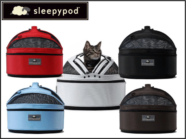 【送料無料！】【16時までのご注文で即日発送】スリーピーポッド　sleepypod／ホワイト・ストロベリーレッドブルー・ダークチョコレート・ジェットブラック（犬/猫/キャリー/安全/高級）