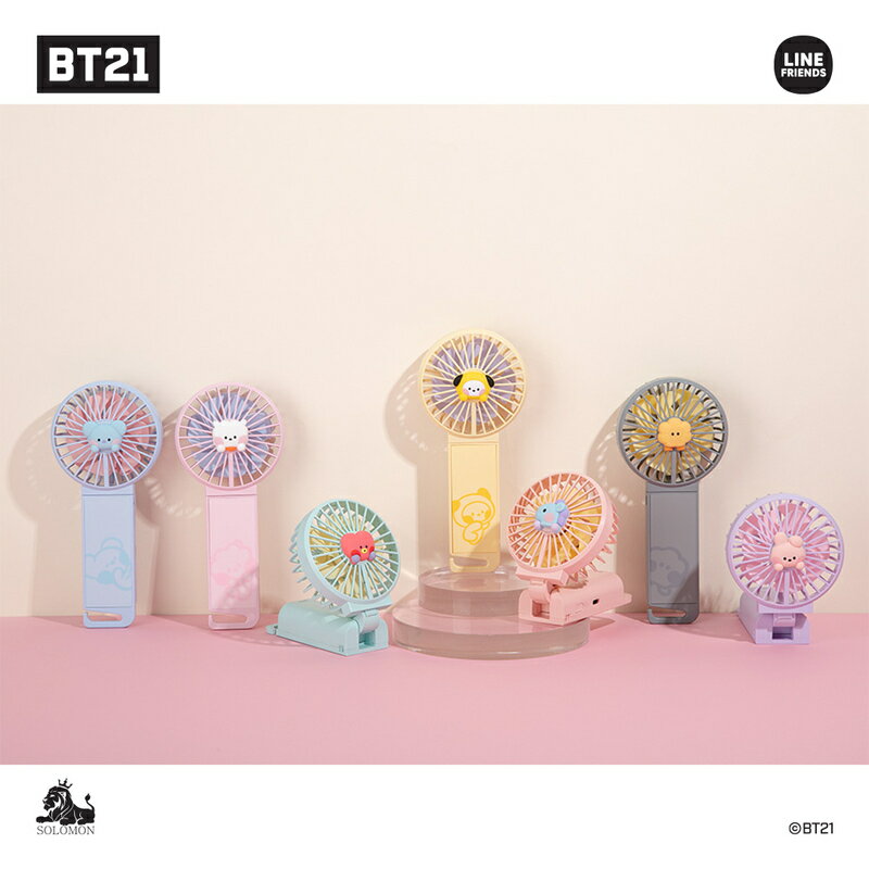 【公式ライセンス品】 BT21 キャラクター <strong>minini</strong> デュアルブレード <strong>ハンディファン</strong> | ビーティーイシビル バンタン TATA COOKY CHIMMY SHOOKY RJ MANG KOYA かわいい 超小型 静か ポータブル ハンディ扇風機 usb充電式 持ち運び 携帯扇風機 LINE FRIENDS