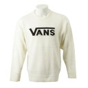 【VANSウェア】Flying-V JQD Crew Knit ヴァンズ ジャカードクルーニット VA19FW-MK01 OFF-WHITE
