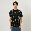 【VANSウェア】DISTORTION ALLOVER PRINT SS ヴァンズ ショートスリーブTシャツ VN0A49PUBLK BLACK