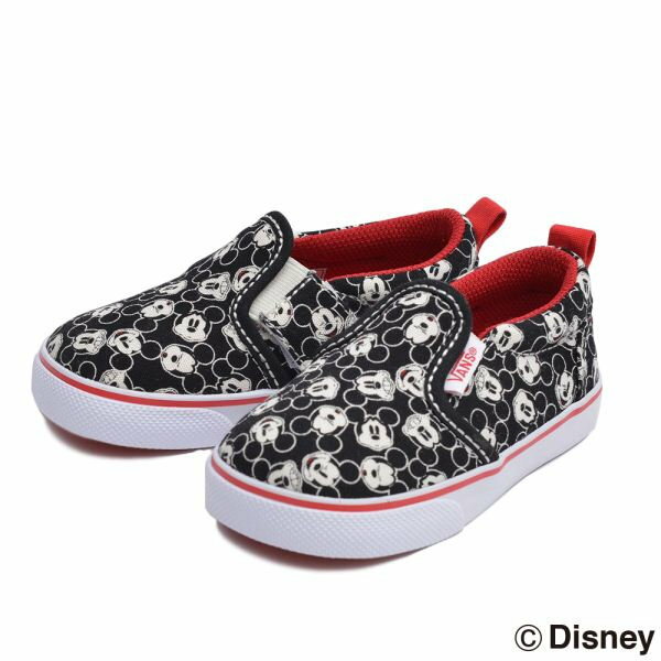 [ディズニーオリジナルシューズライン] キッズ 【VANS】 ヴァンズ SLIP ON スリッポン ミッキー V98B F.MICKEY　MICKEY