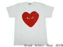 ★レディースサイズ★PLAY COMME des GARCONS(プレイ コムデギャルソン)『ビッグ・ワイド・レッド・ハートTシャツ』【LADY'S】【close-set eyes/寄り目】【ホワイト】【日本製】【新品】