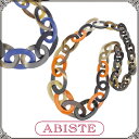 【\1,000引きクーポン対象】【送料無料】ABISTE(アビステ)水牛ホルン×ラッカーチェーンネックレス/オレンジ、ブルー1150199 レディース 女性 人気 上品 大人 かわいい おしゃれ アクセサリー ブランド 誕生日 ギフト プレゼント ラッピング無料