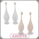 【送料無料】ABISTE(アビステ) キュービックジルコニアドロップモチーフピアス/シルバー、ピンクゴールド 3151085 レディース 女性 人気 上品 大人 かわいい おしゃれ アクセサリー ブランド 誕生日 ギフト プレゼント ラッピング無料