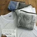 Tシャツ メンズ カットソー 半袖 無地 テレコ フライス Uネック Vネック パックT RD.Ghost 5664