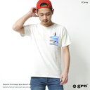 Tシャツ メンズ 半袖 プリントT クルーネック ミッキー ミニー カットソー Disney grn ジーアールエヌ GU711060R 7071【Sサイズ】