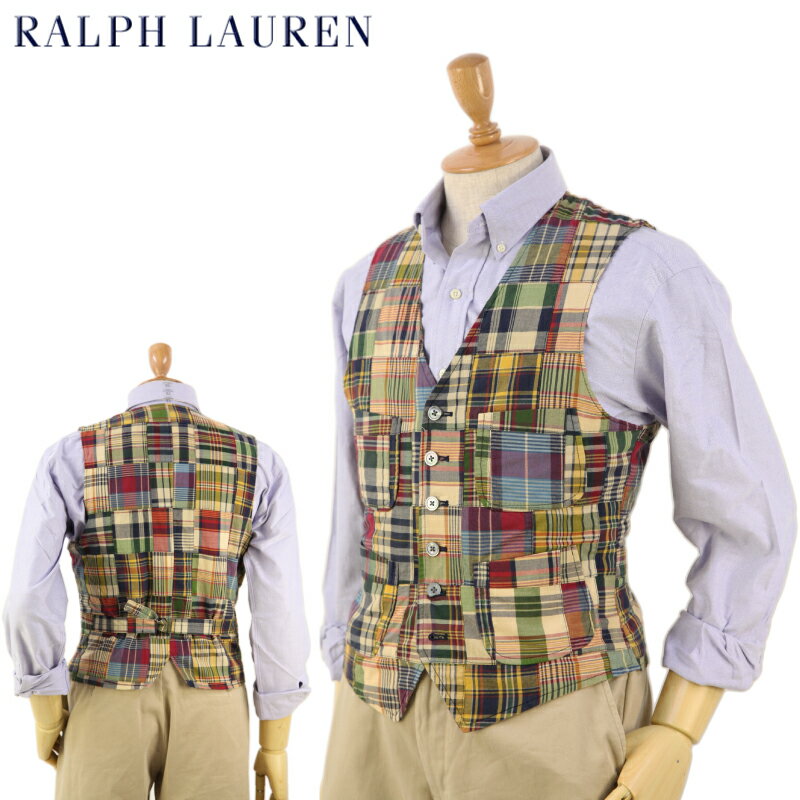 Ralph Lauren Men's Patchwork Vest US ポロ ラルフロー…...:abjnuts:10002791