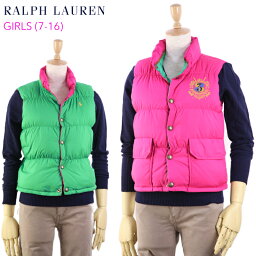 POLO by Ralph Lauren Girls Reversible Down Vest US<strong>ラルフローレン</strong> ガールズ用 <strong>ダウンベスト</strong>