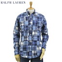 Ralph Lauren Men's "CUSTOM FIT" Patchwork Shirts US ポロ ラルフローレン カスタムフィット パッチワーク長袖ボタンダウンシャツ