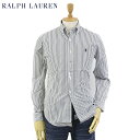 Ralph Lauren Men's "SLIM FIT" Stripe Poplin B.D.Shirts US ポロ ラルフローレン スリム ボタンダウン 長袖シャツ ストライプ