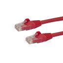 Startech.com カテゴリ6 LANケーブル 2m レッド ツメ折れ防止RJ45コネクタ Cat6 UTPギガビットイーサネットケーブル