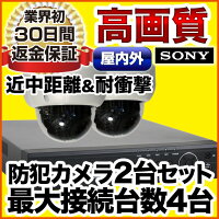 耐衝撃ドームカメラ2台セット