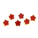 皐花 イヤリング フラワー 1花 レッド 赤 レディース nextクローバーモチーフ 3カラー 赤色 ブランド トラベルジュエリー