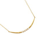 【マラソン期間限定5%OFFクーポン!】K10YG ダイヤモンド ライン ネックレス