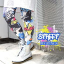 GRVレギンス 原宿系 ファッション ダンス 衣装 ヒップホップ スポーツ レギンス レディース メンズ キッズ 10分丈 パンツ 柄 総柄 派手 かわいい 薄手 春夏