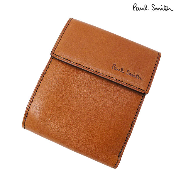 ポールスミス Paul Smith 財布　オポジット　レザー 2つ折りウォレット/ブラウン[PSP365] 【新品】【二つ折り財布】【牛革】【メンズ】【箱付き】