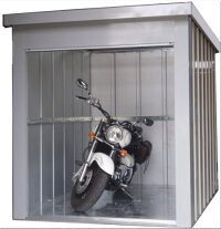 バイクハウス(MBW-1800)アルミシャッター床付雨といジャバラ付【6月下旬〜7月上旬入荷予定です。ご予約をお受けします。】【決算処分価格】05P01Jun14