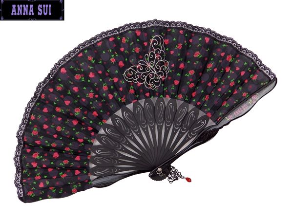 アナスイ　ANNA SUI　扇子　ケース付16,200円以上で送料無料　無料ラッピング指定…...:acrop:10006030