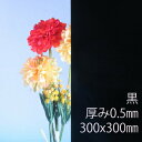 硬質塩ビ板黒不透明 厚み0.5mm 300X300mm [ア...