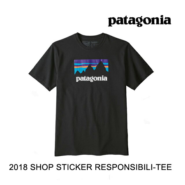 2018 PATAGONIA パタゴニア Tシャツ SHOP STICKER RESPONSIBILI-TEE BLK BLACK