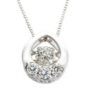 ★今夜20時-4H全品P5倍★ダイヤモンド ネックレス K18 ホワイトゴールド 0.2ct ダンシングストーン ダイヤモンドスウィングネックレス 雫モチーフ 揺れる ダイヤ ペンダント 鑑別カード付き
