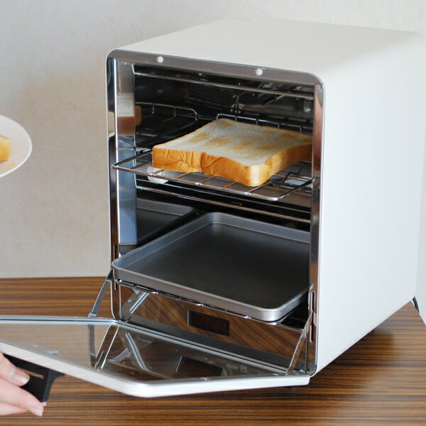 ±0 プラスマイナスゼロ　オーブントースター　縦型　Oven Toaster　キッチン雑貨 調理器具 北欧 デザイン家電【ポイント10倍】【送料無料】上下段2枚焼きのオーブントースター±0　キッチン　トースター　オーブンプラスマイナスゼロ