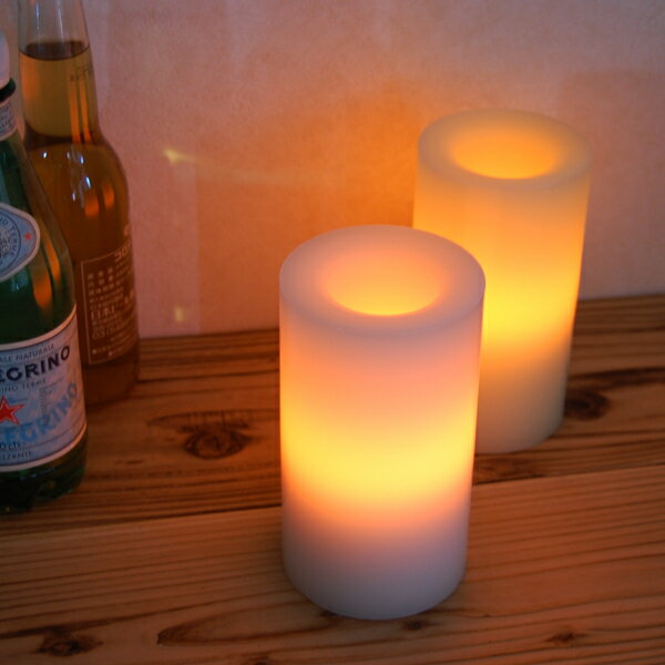 フレームレスキャンドル -円柱タイプ01(無臭)- LEDライト　LED照明　キャンドル　フレームレス　照明　間接照明