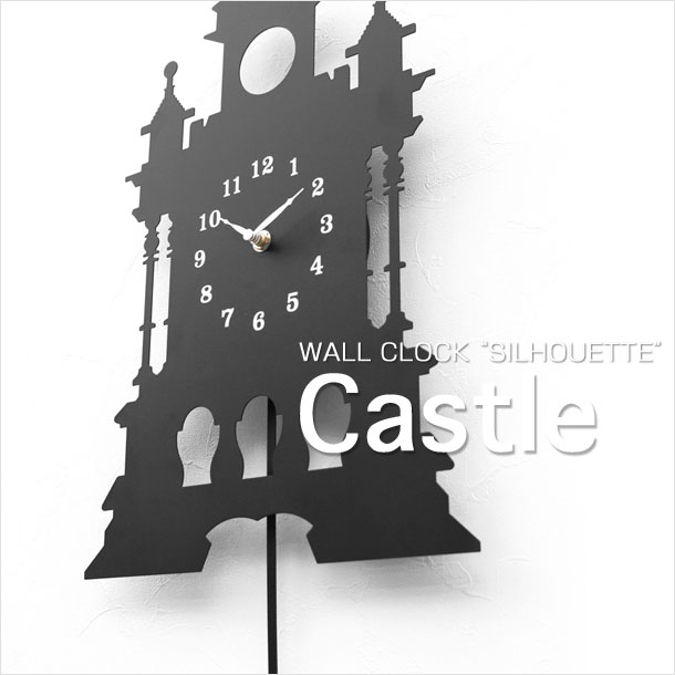 WALL CLOCK “SILHOUETTE”-Castle-(ウォールクロックキャッスル)★この商品はラッピング不可です。