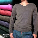 やわらかな着心地が自慢♪カシミアタッチVネックセーター（メンズ）無地カラー全8色【イーグルス応援2008】