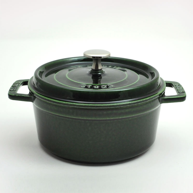 **【直輸入限定48％OFF】Staub/ストーブ/ストウブ ピコ・ココット ラウンド22cm（1102285）＜バジルグリーン＞