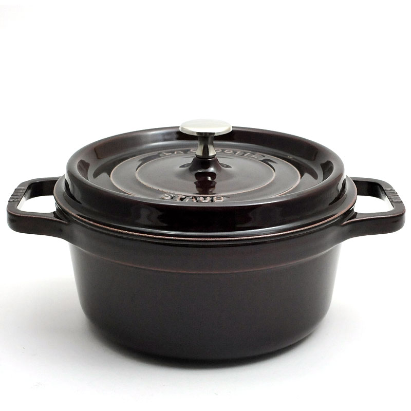 **Staub/ストーブ/ストウブ ピコ・ココット ラウンド22cm（1102207）＜ナス＞★今だけ！3,000円以上お買上げで送料無料★　