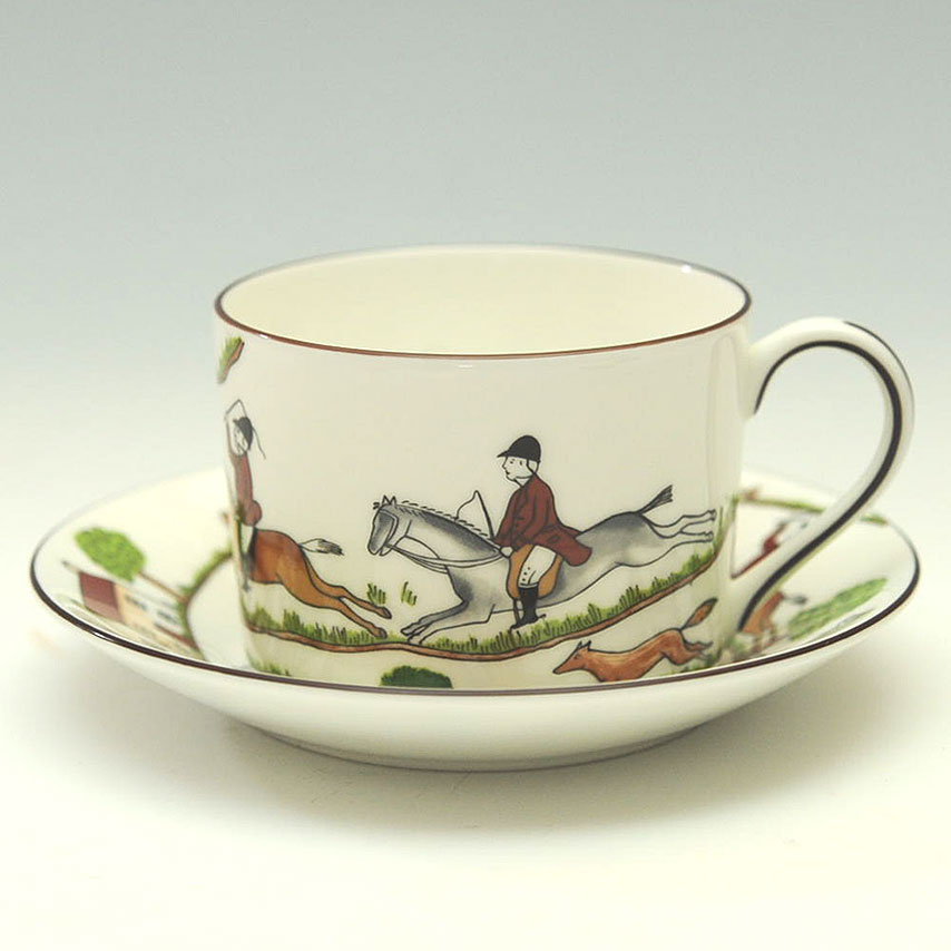 WEDGWOOD/ウェッジウッド　ハンティングシーン　ティーカップ&ソーサー＜インペリアル…...:add-kitchen:10132120