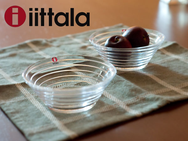 **【タイムセール！今だけ40％OFF】iittala/イッタラ Aino Aalto アイノ アールト ボウル200mL 2個セット（950405）＜クリア＞