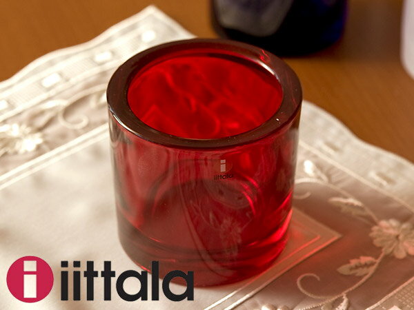 【限定セール】iittala/イッタラ KIVI キャンドルホルダー 80mm（4228）＜レッド＞