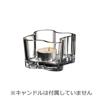 **【タイムセール！今だけ40％OFF】iittala/イッタラ Aalto Collection アールトコレクション キャンドルホルダー55mm（4963）＜クリア＞