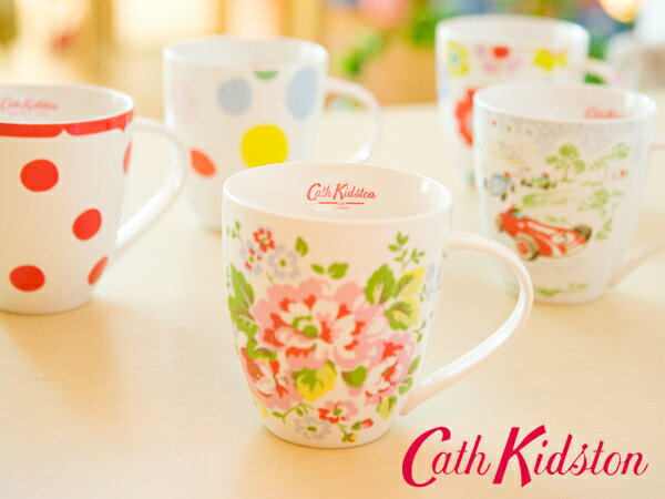 **《対象商品を3000円以上ご購入で美脚メイクグッズをプレゼント！》キャスキッドソン/CathKidston　クラッシュマグ 500ml【マグカップ】＜スプレーフラワーズ＞★お盆休みは送料100円！8月17日9：59まで★キャスキッドソン マグカップ