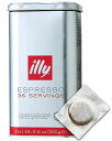 **【ケース買いがお得！】illy／イリー エスプレッソポッド ノーマルロースト 250g（36杯分）×《10缶入り》