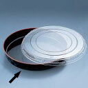 \ エントリーでポイント5倍 /プラ容器 市松 30 (10枚入) 300×45mm <黒赤フチ>