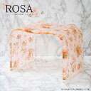 【送料無料】【代引可】アクリルバスチェア ROSA(ロサ)【アクリルバスチェア】 アクリル用品 アクリル バス用品 浴室用品 お風呂 風呂 風呂椅子 イス バスチェア バススツール 花柄 薔薇柄 花模様 ローズ柄
