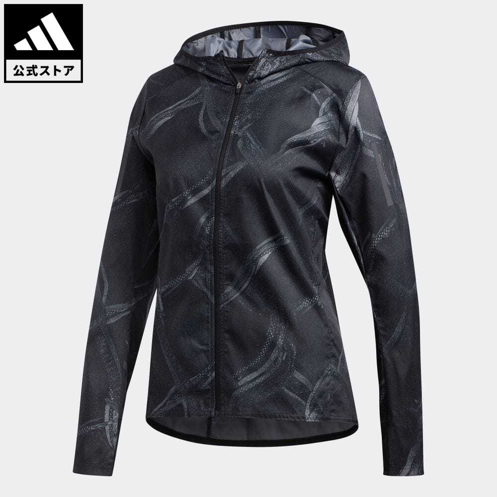 【公式】アディダス adidas 返品可 ランニング オウン ザ ラン グラフィック ジャケット [OWN THE RUN GRAPHIC JACKET] レディース ウェア アウター ジャケット グレー DW5960 ランニングウェア eoss21ss