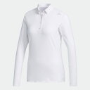 【公式】アディダス adidas ゴルフ クライマウォーム ストレッチ 長袖ボタンダウンシャツ【ゴルフ】 / Performance LS Polo レディース ウェア トップス ポロシャツ 白 ホワイト EJ7346 p0225