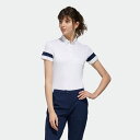 【公式】アディダス adidas ゴルフ ヘキサゴンエンボスプリント 半袖ボタンダウンシャツ【ゴルフ】 レディース ウェア トップス ポロシャツ 白 ホワイト FJ2436 p0225