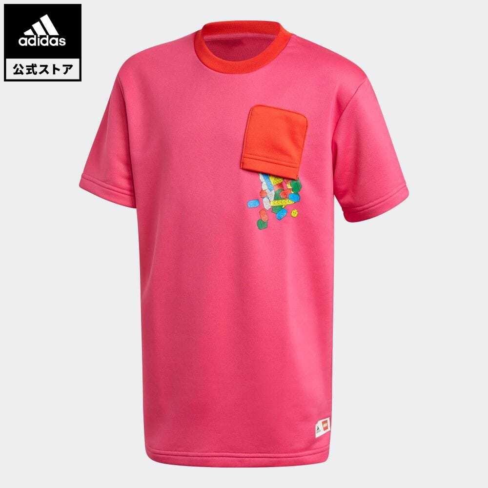 【公式】アディダス adidas 返品可 YB LEGO LONG TEE キッズ ウェア トップス Tシャツ ピンク GN6775 半袖 eoss21ss