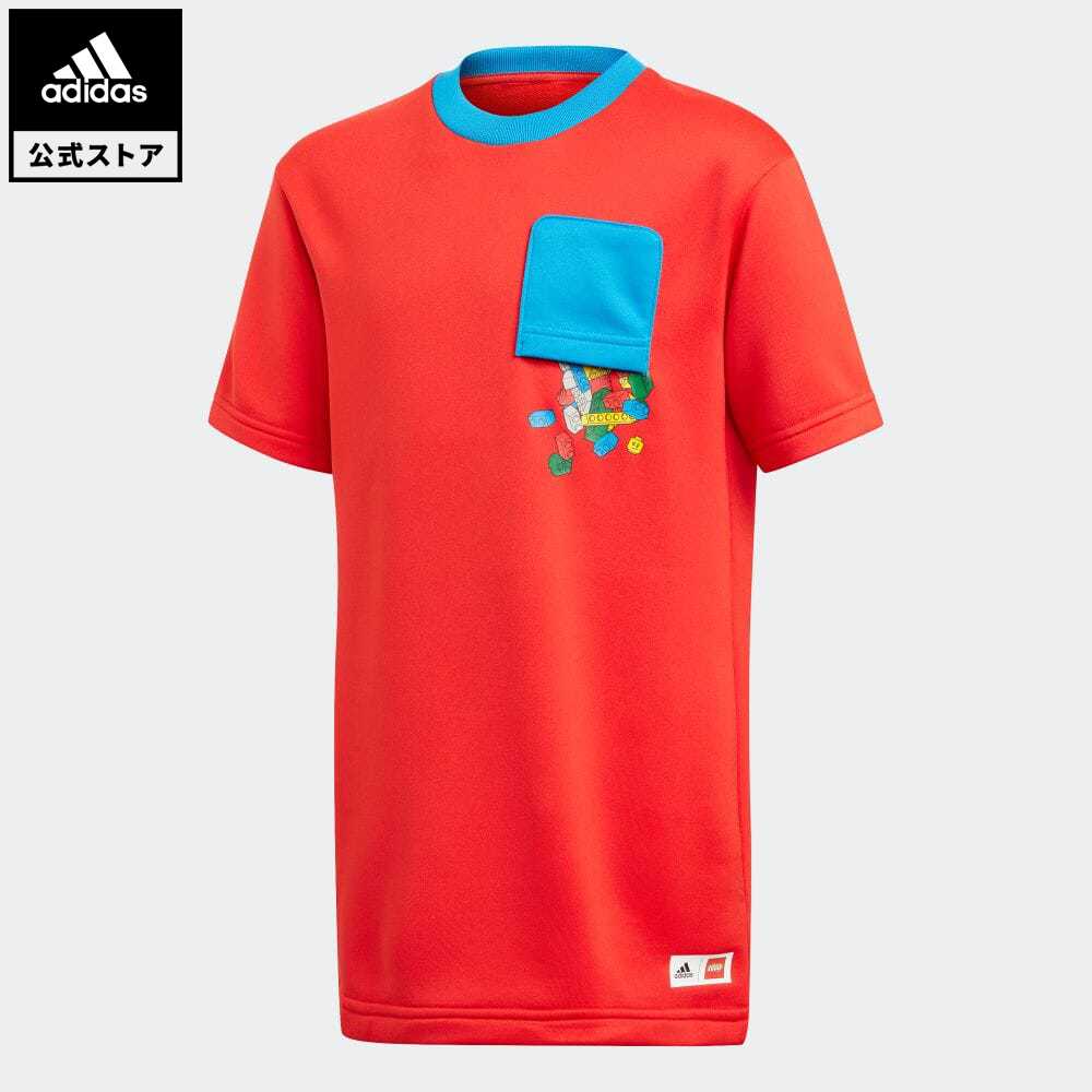 【公式】アディダス adidas 返品可 YB LEGO LONG TEE キッズ ウェア トップス Tシャツ 赤 レッド GQ4156 半袖 eoss21ss