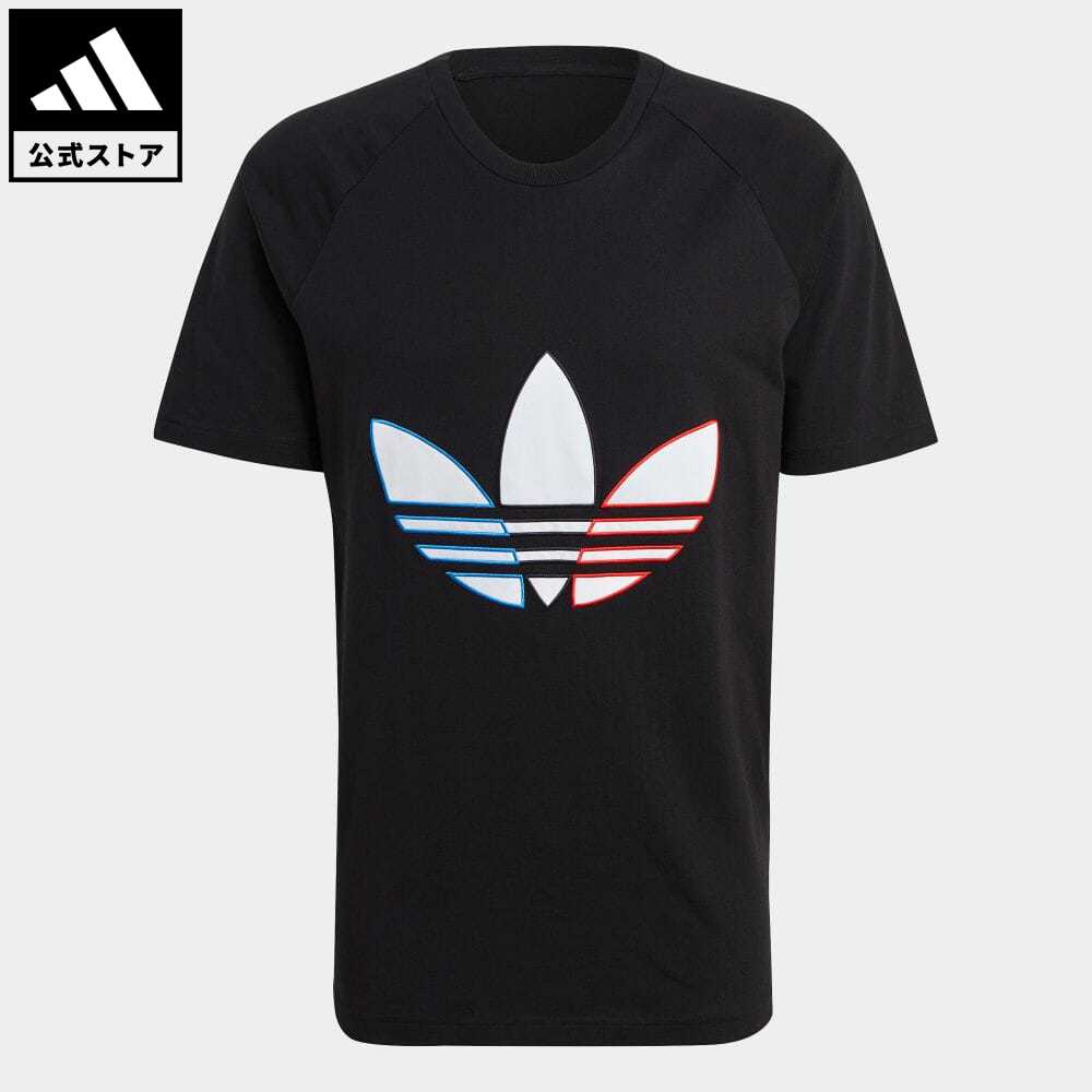 【公式】アディダス adidas 返品可 アディカラー トリコロールTシャツ オリジナルス メンズ ウェア トップス Tシャツ 黒 ブラック GQ8919 fathersday 半袖 eoss21ss