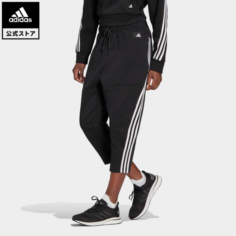 【公式】アディダス adidas 返品可 アディダス スポーツウェア Z.N.E. ラップド 3ストライプス 7/8 パンツ / adidas Sportswear Z.N.E. Wrapped 3-Stripes 7/8 Pants アスレティクス レディース ウェア・服 ボトムス パンツ 黒 ブラック GL0342