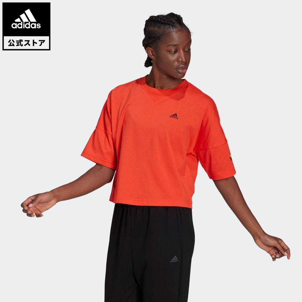 【公式】アディダス adidas 返品可 半袖Tシャツ / Tee アスレティクス レディース ウェア トップス Tシャツ 赤 レッド HA2526 半袖 eoss21ss