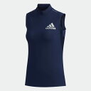 【公式】アディダス adidas ゴルフ ラインド ノースリーブシャツ レディース ウェア トップス ポロシャツ 青 ブルー FJ2428 p0225