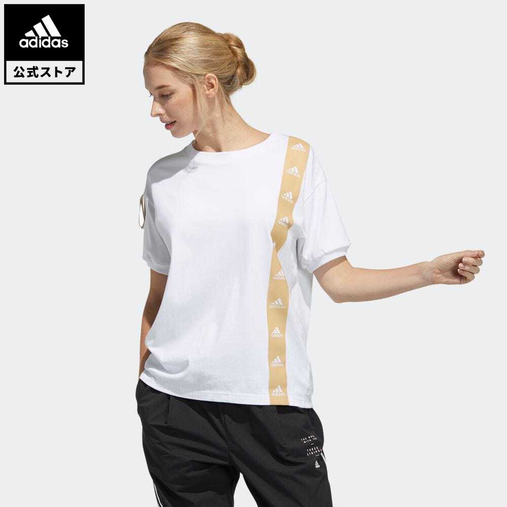 【公式】アディダス adidas 返品可 バッジ オブ スポーツ 2 半袖Tシャツ / Badge of Sport Tee アスレティクス レディース ウェア トップス Tシャツ 白 ホワイト GM8841 半袖 eoss21ss